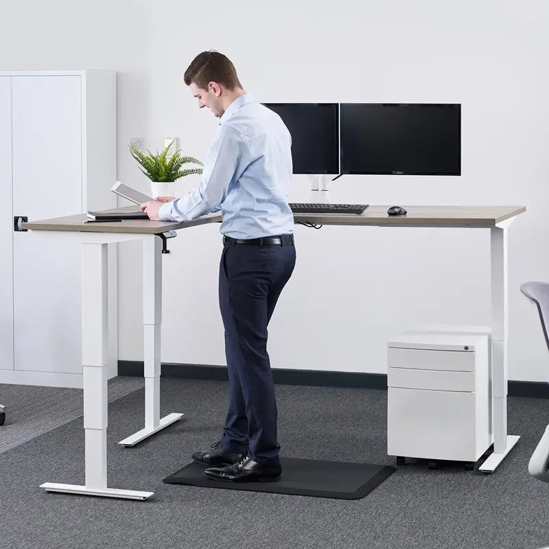 GRID Elevating Desk Pro L-Shape Table