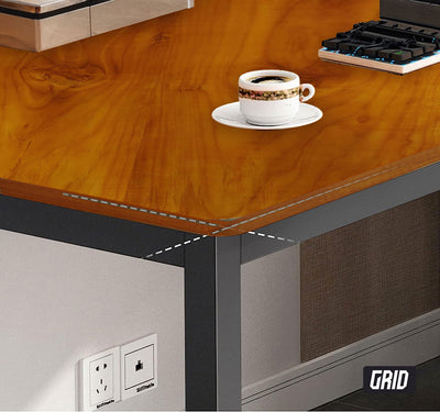 GRID Solid Shegun Wooden Table Top