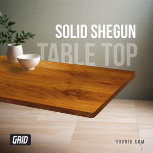 GRID Solid Shegun Wooden Table Top - GRID Furniture