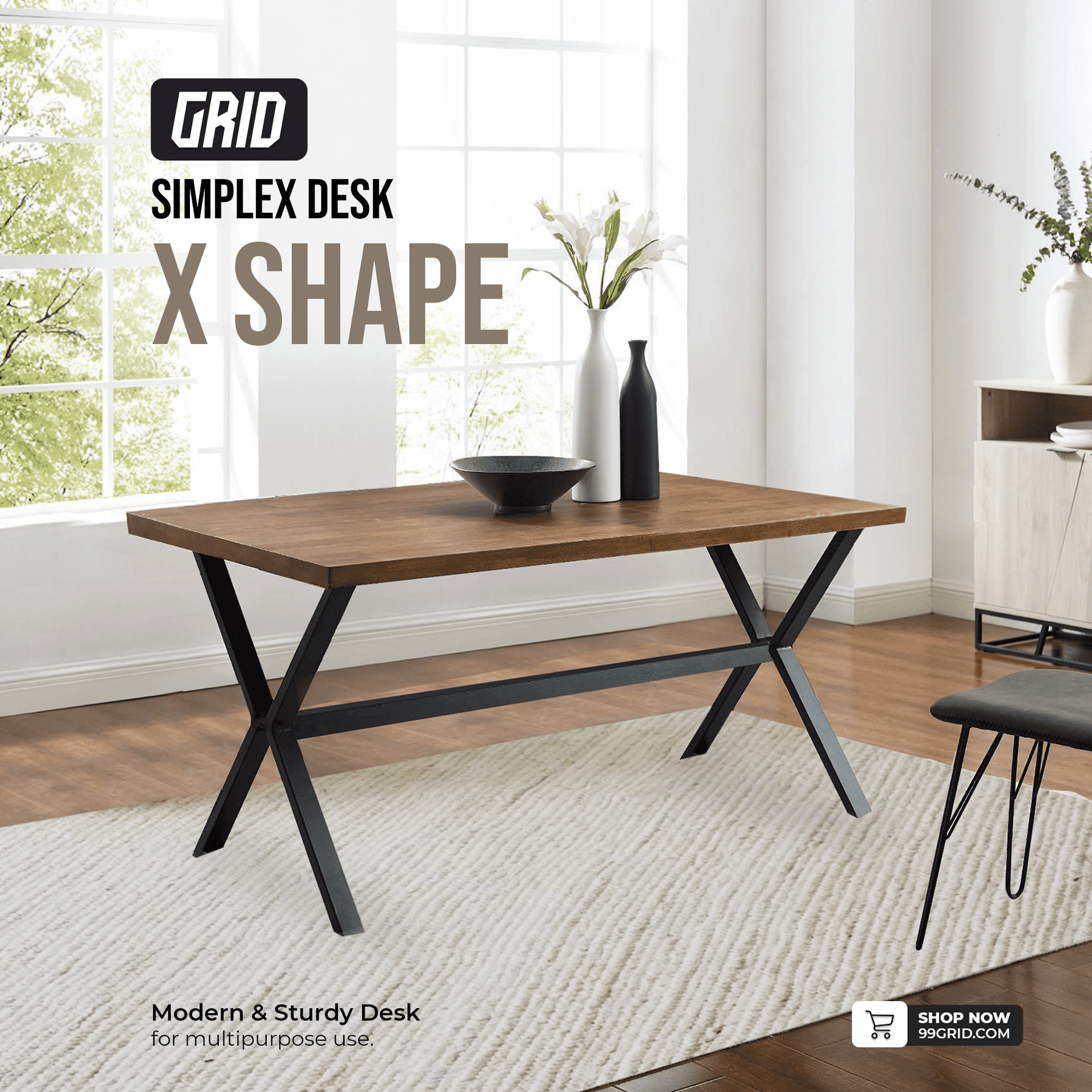 GRID Simplex Desk - X Shape – GRID Furniture